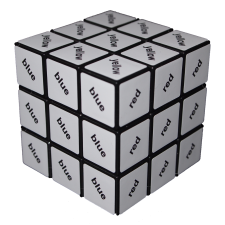 3x3x3 Szöveg kocka fekete