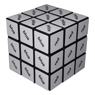 3x3x3 Szöveg kocka fekete
