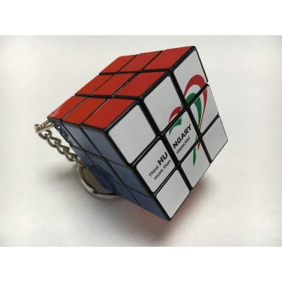 Egyedi 3x3x3-as kulcstartós Rubik Kocka PET tasakban